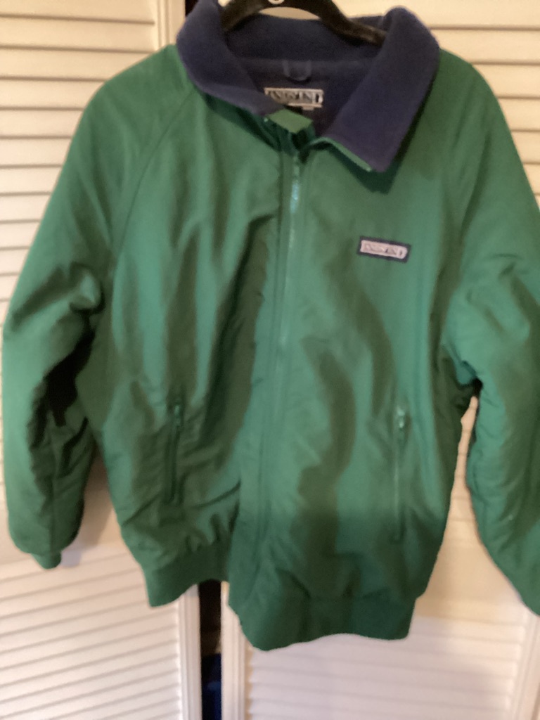 Land’s End Boys Green Fleece Lined Squall Jacket, Size Youth Large 14-16